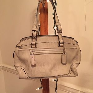 Coach White Leather Purse